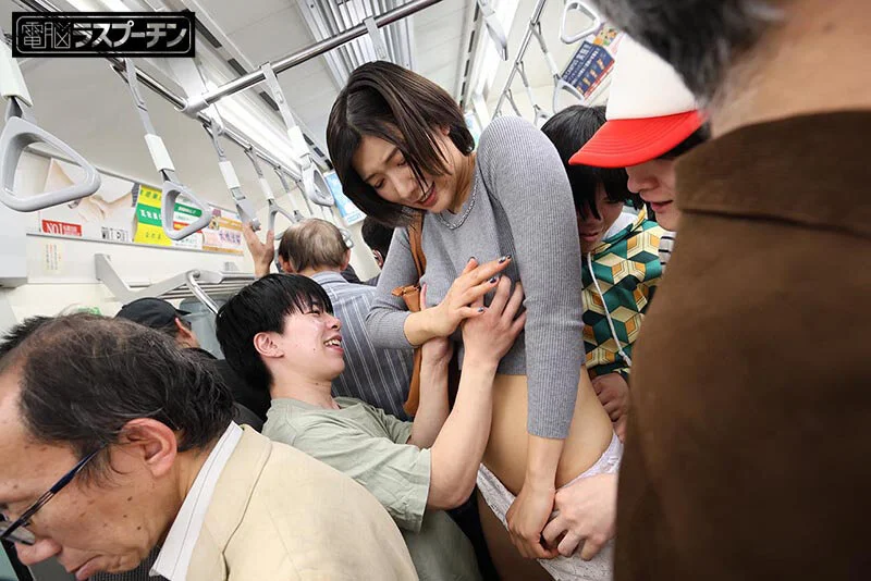 満員電車の人混みに紛れた悪ガキ3人組の下半身イタズラで何度も絶頂させられる高身長女 花宮きょうこ